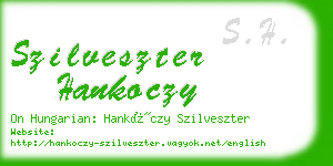 szilveszter hankoczy business card